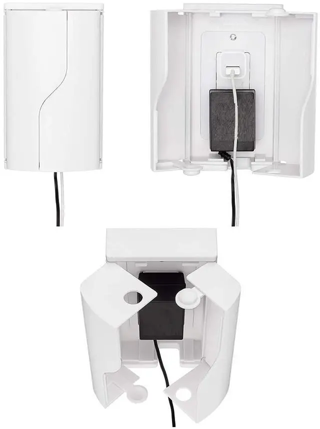 Main image of Twin Door Baby Safety Outlet Cover Box for Babyproofing Outlets - More Interior Space for Extra Large Electrical Plugs and Adapters - Easy to Install - Easy to Use, (1-Pack)