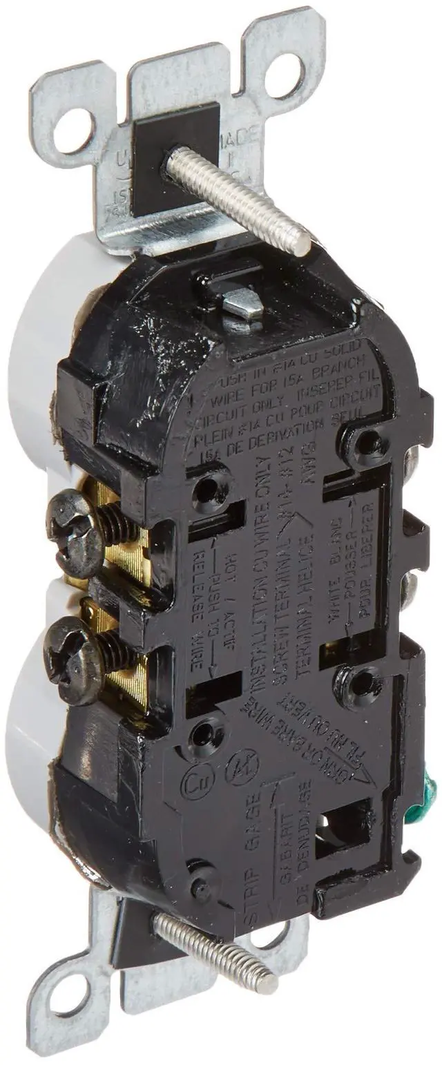 Alt view image 3 of 5 - 15 Amp, 125 Volt, Weather and Tamper Resistant, Duplex Receptacle, Grounding, Side and Quickwire, W5320-T0G, Gray