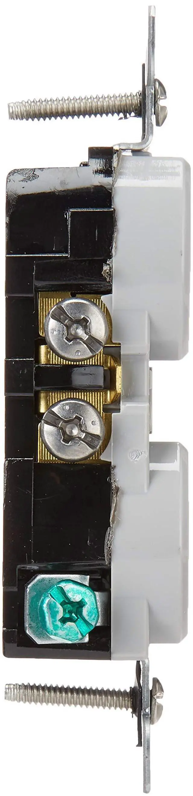 Alt view image 4 of 5 - 15 Amp, 125 Volt, Weather and Tamper Resistant, Duplex Receptacle, Grounding, Side and Quickwire, W5320-T0G, Gray