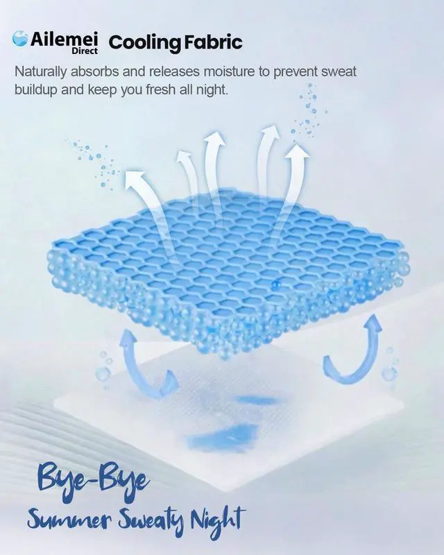 Alt view image 4 of 7 - Cooling Throw Blanket for Hot Sleepers,Double Sided Cold Effect, Lightweight Breathable Summer Bed Blanket for Couch, Transfer Heat to Keep Body Cool Night Sweats,50"x70"
