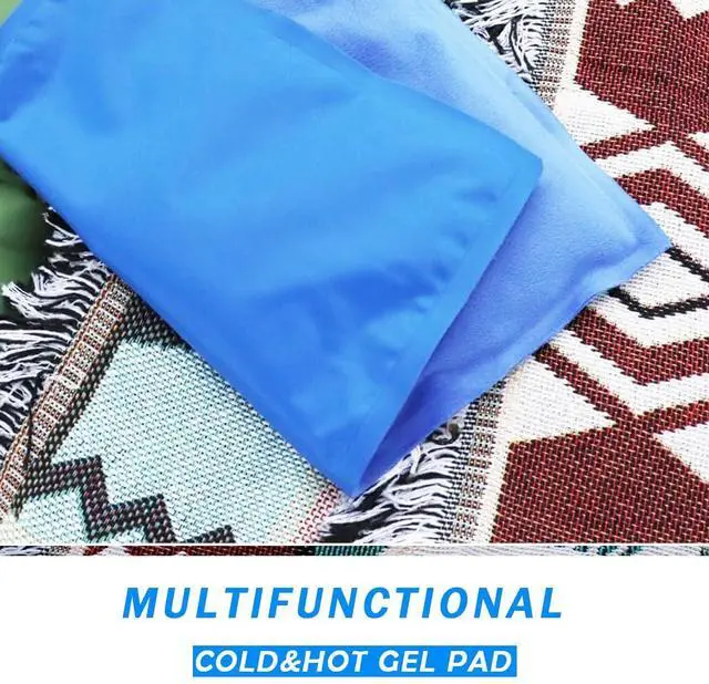 Alt view image 6 of 6 - Cooling Pad Mat for Pillow - Cold Injuries Relief, Perfect for Night Sweats, Migraines, Fevers, Hot Flashes - Reusable (Blue)