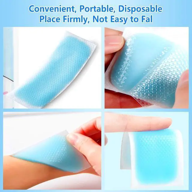 Alt view image 6 of 7 - 20 Sheets Cooling Patches for Fever Discomfort & Pain Relief, Cooling Relief Fever Reducer, Soothe Headache Pain, Pack of 20 Blue