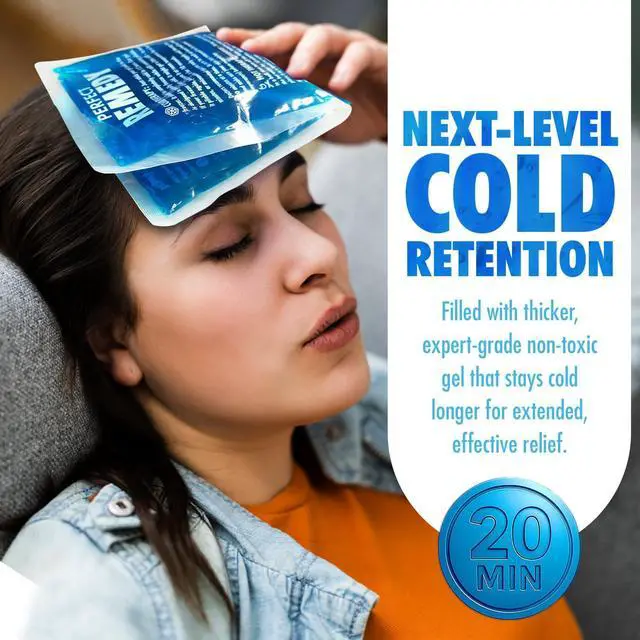 Alt view image 5 of 7 - 2-Pack Gel Ice Packs for Injuries Reusable, Hot & Cold Pack thats Durable, Soft & Flexible, Fast Relief & Recovery (Blue, Reg 2PK)