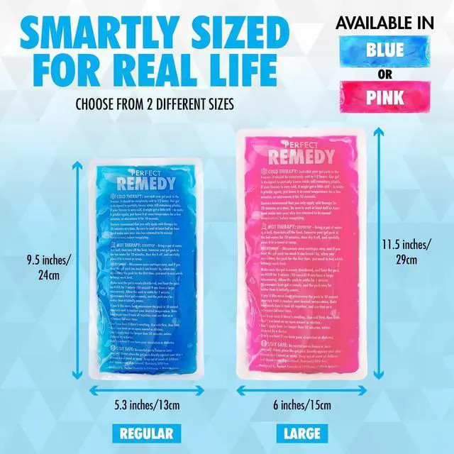 Alt view image 7 of 7 - 2-Pack Gel Ice Packs for Injuries Reusable, Hot & Cold Pack thats Durable, Soft & Flexible, Fast Relief & Recovery (Blue, Reg 2PK)