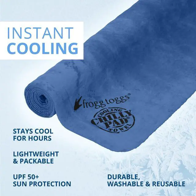 Alt view image 3 of 7 - Chilly Pad, Instant Cooling Towel, long lasting, reusable, Sports and Outdoors Poly Vinyl Alcohol Neck Towel 33x13