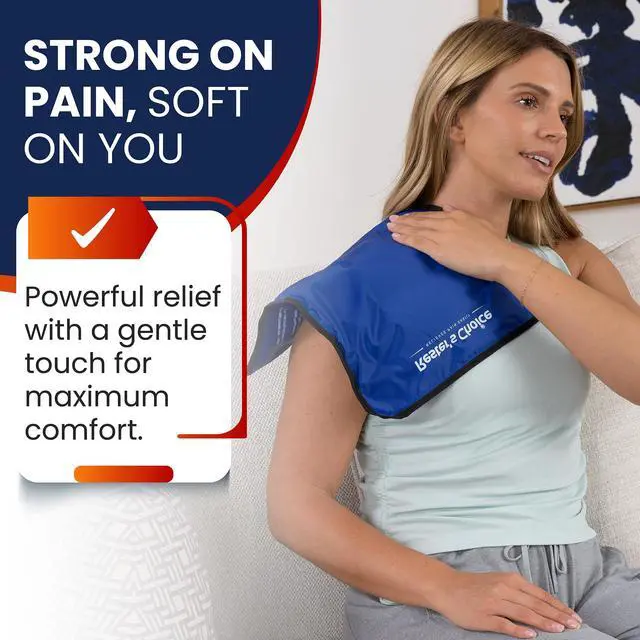 Alt view image 3 of 7 - Gel Soft Flexible Ice Pack for Injuries Reusable - (Large: 11"x14.5") for Hip, Shoulder, Knee, Back - Comfy Cold Pack Compress for Swelling, Bruises, Surgery