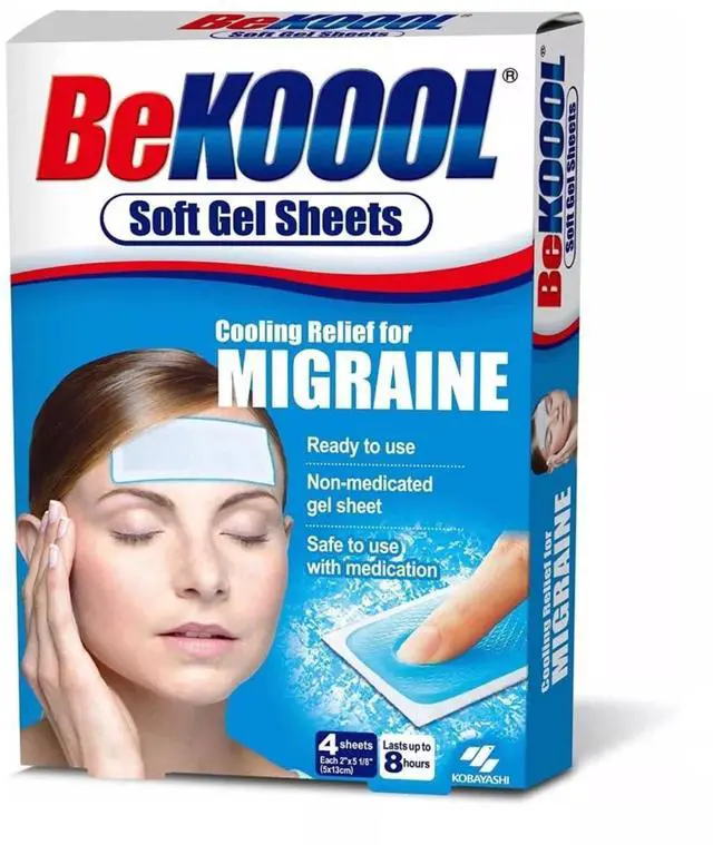 Main image of Cooling Relief for Migraine, Soft Gel Sheets, 4 Sheets (Pack of 4)