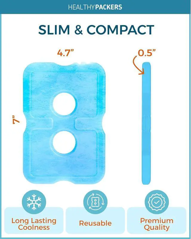 Alt view image 2 of 7 - Ice Packs for Lunch Boxes & Coolers - Freezer Packs - Original Cool Pack | Cooler Accessories for Beach, Camping & Fishing | Slim & Long-Lasting Reusable Ice Pack for Cooler (Set of 4)