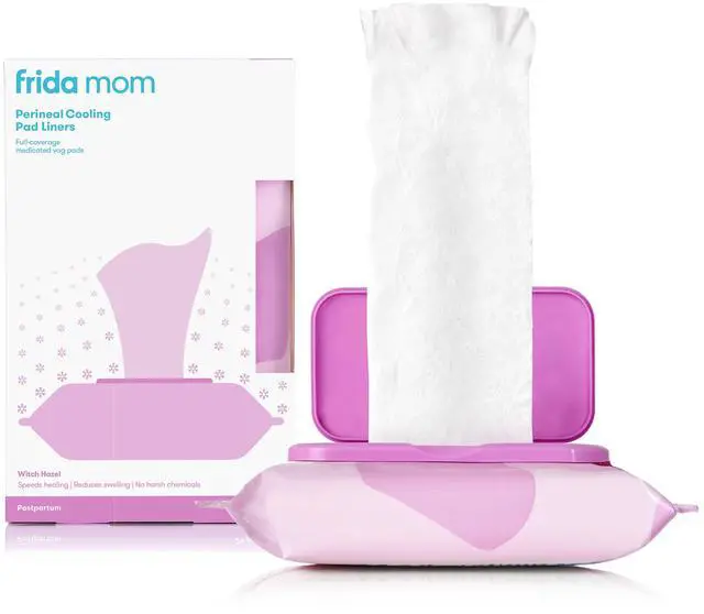 Main image of Perineal Medicated Witch Hazel Full-Length Cooling Pad Liners for Postpartum Care by Frida Mom | Speeds Healing and Reduces Swelling for Perineal Area | 24-Count