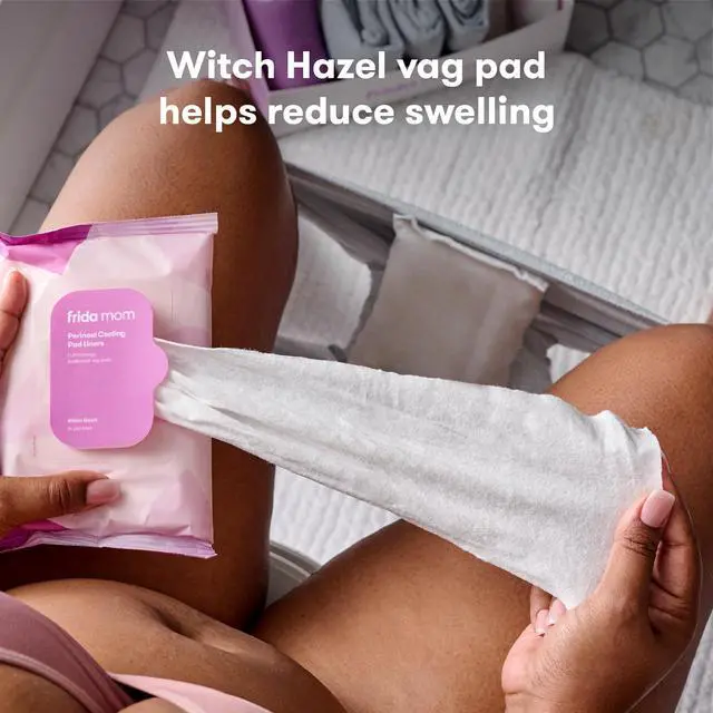 Alt view image 3 of 6 - Perineal Medicated Witch Hazel Full-Length Cooling Pad Liners for Postpartum Care by Frida Mom | Speeds Healing and Reduces Swelling for Perineal Area | 24-Count