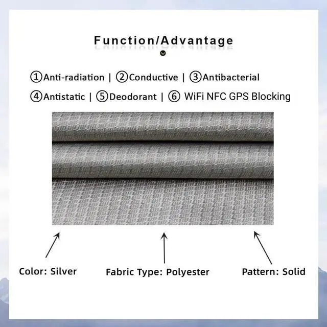 Alt view image 4 of 6 - Faraday Fabric Nickel Copper Military Grade Blocking Cloth 43.3"x59" - Material Protection for DIY Cage, Box, Curtains, WiFi, GPS