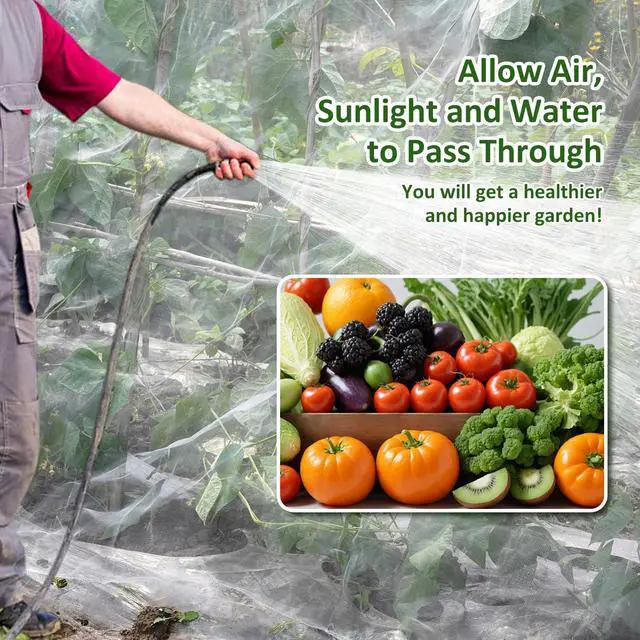 Alt view image 7 of 7 - Ultra Fine Garden Netting, 4'x10' Plant Netting Pest Barrier for Garden Protection Row Cover Raised Bed Screen Mesh Greenhouse Mosquito Net, Protecting Tree Plants Vegetable Flowers Fruits