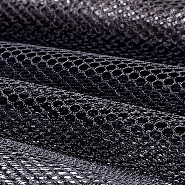 Alt view image 2 of 7 - 29.5 X 59 Inch Black Mesh Fabric Slightly Stretchy for Backpack Pocket and Straps, Netting Clothes, Netting Bag Shopping Bag