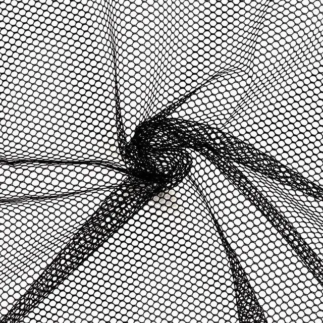 Main image of Black Mesh Fabric, 62 x 59 Inch Soft Mesh Netting Slightly Stretchy for Shopping Bag, Backpack Pocket and Straps and Netting Clothes (Black)