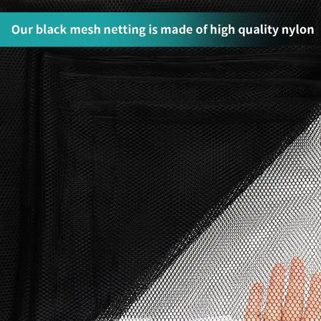 Alt view image 6 of 7 - Black Mesh Fabric, 62 x 59 Inch Soft Mesh Netting Slightly Stretchy for Shopping Bag, Backpack Pocket and Straps and Netting Clothes (Black)