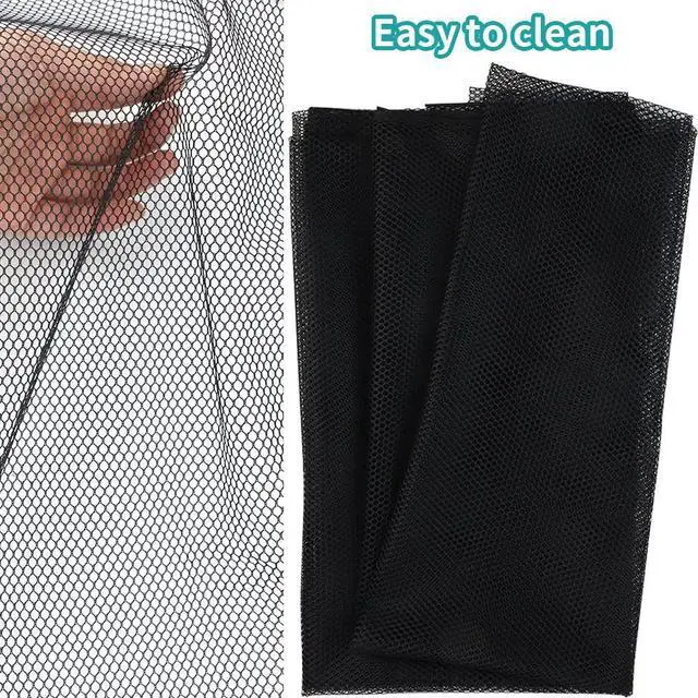 Alt view image 7 of 7 - Black Mesh Fabric, 62 x 59 Inch Soft Mesh Netting Slightly Stretchy for Shopping Bag, Backpack Pocket and Straps and Netting Clothes (Black)
