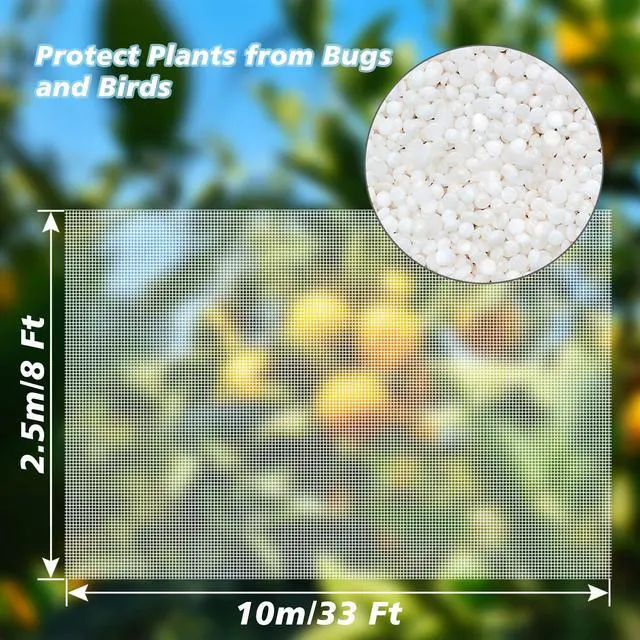 Alt view image 2 of 7 - Garden Netting,8x33Ft Mosquito Insect Birds Animals Barrier Protection Net Ultra Fine Garden Mesh Netting Plant Covers for Vegetable Plants Fruits Flowers Trees Greenhouse Row Cover
