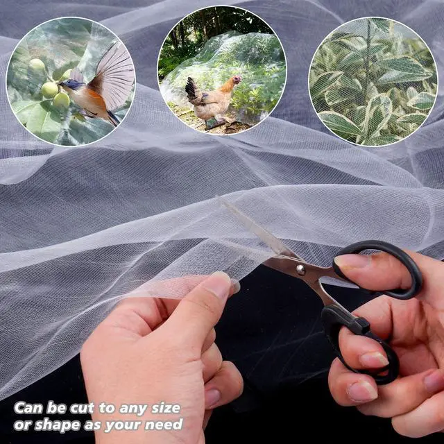 Alt view image 3 of 7 - Garden Netting,8x33Ft Mosquito Insect Birds Animals Barrier Protection Net Ultra Fine Garden Mesh Netting Plant Covers for Vegetable Plants Fruits Flowers Trees Greenhouse Row Cover