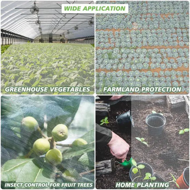 Alt view image 7 of 7 - Garden Netting,8x33Ft Mosquito Insect Birds Animals Barrier Protection Net Ultra Fine Garden Mesh Netting Plant Covers for Vegetable Plants Fruits Flowers Trees Greenhouse Row Cover