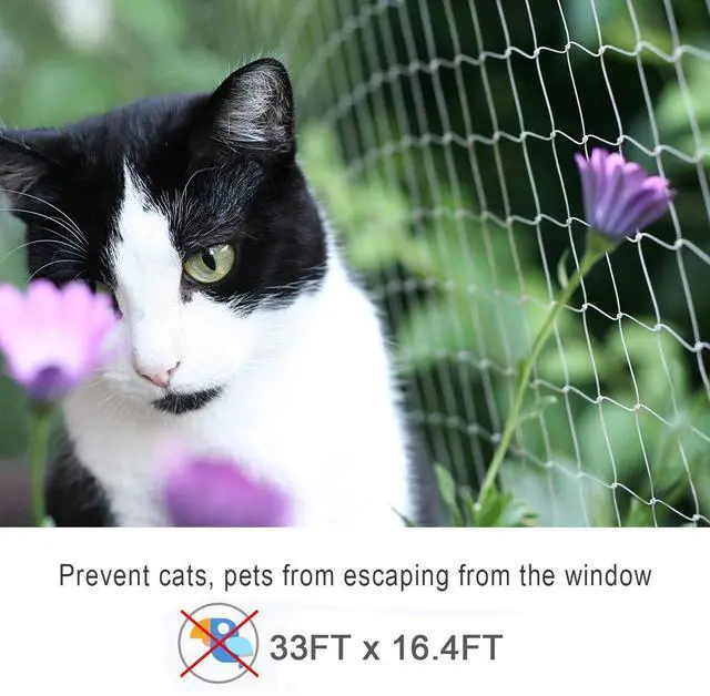 Alt view image 2 of 6 - Anti-Bird Netting, 33FT x 16.4FT Bird Net, Nylon Garden Netting with 100Pcs Cable Ties Protect Garden Farm Fruit and Vegetables from Birds, Deer