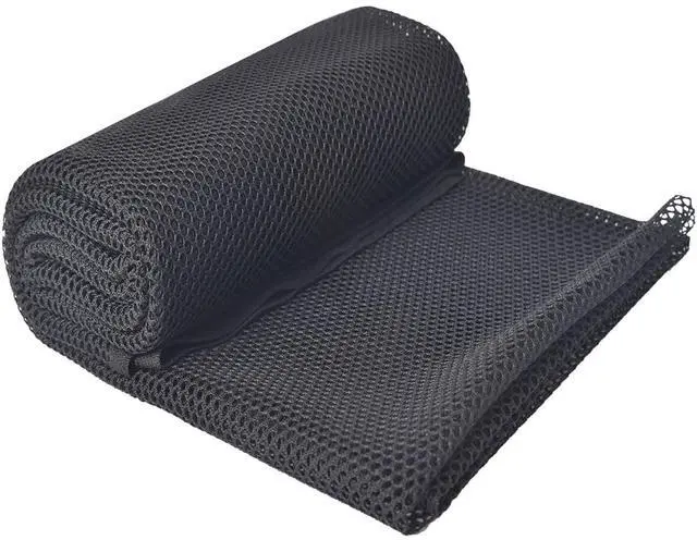 Main image of 150GSM Black Mesh Fabric, 82" Width (1 Yard, 36" x 82 ") Polyester Fibre Mesh Netting Slightly Stretchy for Backpack Pocket, Straps, Clothes, Netting Bag Shopping Bag and Other DIY Craft