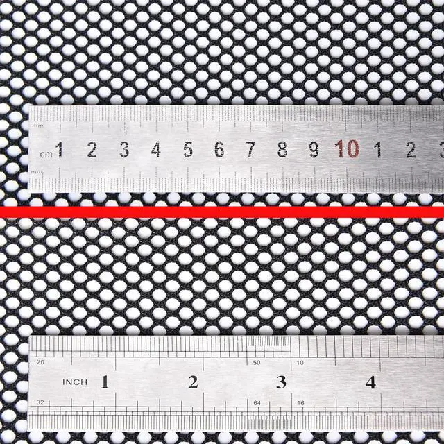 Alt view image 3 of 7 - 150GSM Black Mesh Fabric, 82" Width (1 Yard, 36" x 82 ") Polyester Fibre Mesh Netting Slightly Stretchy for Backpack Pocket, Straps, Clothes, Netting Bag Shopping Bag and Other DIY Craft