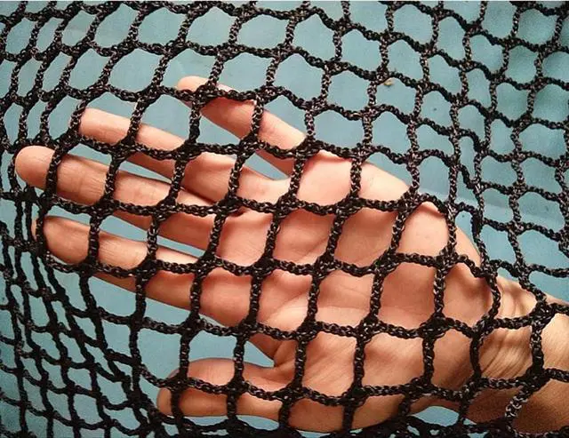Main image of Black Safety Rope Net for Kids, Exterior Guardrail Net for Stair Balcony, Knotless Fence Protective Netting, Outdoor Terrace Decoration Grid Net (0.5Mx2M(1.64FTx6.56FT), Black)