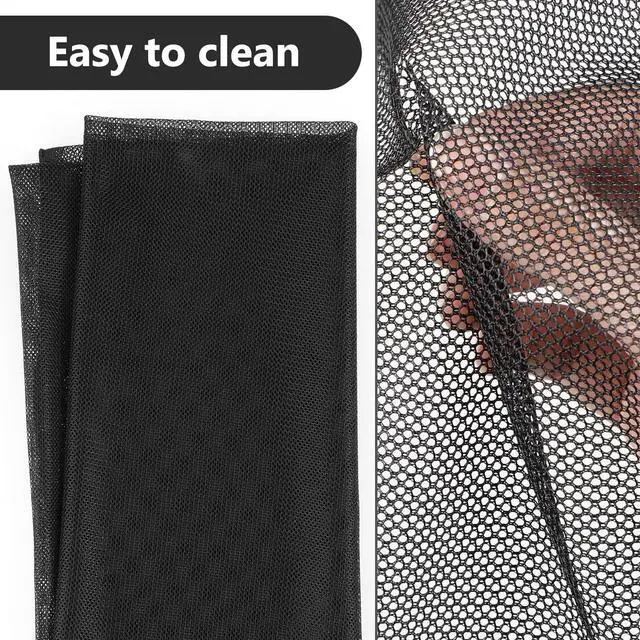 Alt view image 3 of 7 - Black Mesh Fabric 59 x 29.5 Inch Mesh Netting Stretchy Power Meshes Fabric for Sewing Crafts Netting Clothes Shopping Bag Backpack Pocket and Straps