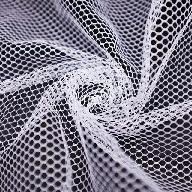 Main image of 29.5 x 59 Inch White Mesh Fabric Slightly Stretchy for Sewing Projects, Shopping Bag, Backpack Pocket and Straps and Netting Clothes