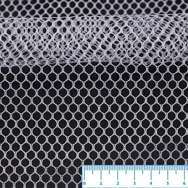 Alt view image 4 of 7 - 29.5 x 59 Inch White Mesh Fabric Slightly Stretchy for Sewing Projects, Shopping Bag, Backpack Pocket and Straps and Netting Clothes