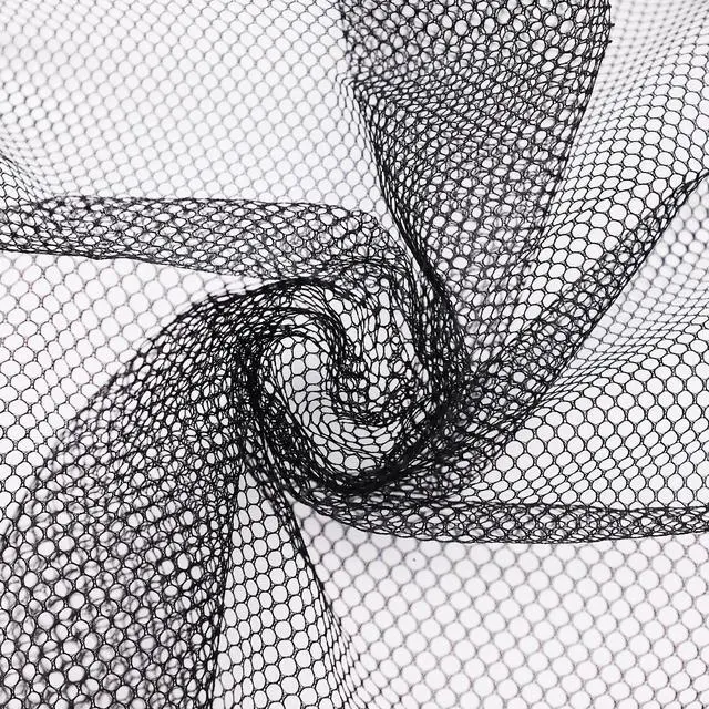 Main image of 29.5 x 59 Inch Black Mesh Fabric Slightly Stretchy for Sewing Projects, Shopping Bag, Backpack Pocket and Straps and Netting Clothes