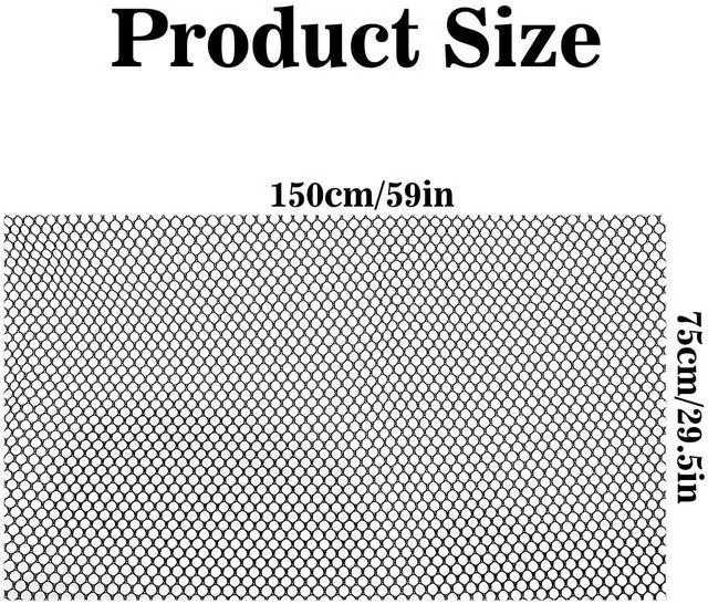 Alt view image 3 of 7 - 29.5 x 59 Inch Black Mesh Fabric Slightly Stretchy for Sewing Projects, Shopping Bag, Backpack Pocket and Straps and Netting Clothes