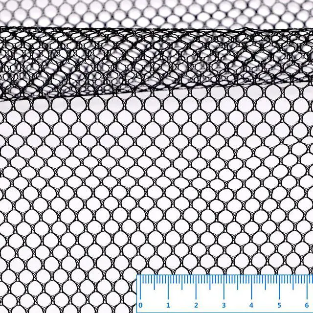 Alt view image 2 of 7 - 29.5 x 59 Inch Black Mesh Fabric Slightly Stretchy for Sewing Projects, Shopping Bag, Backpack Pocket and Straps and Netting Clothes