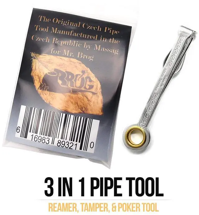 Alt view image 5 of 7 - 100% Authentic Czech Stainless Steel 3 in 1 Pipe Tool Cleaner - Pipe Reamer Tamper Pokers Tool