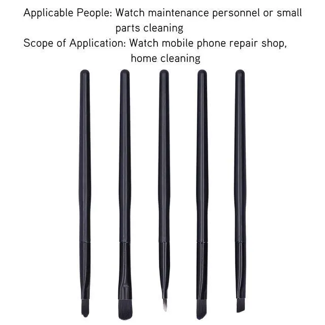 Alt view image 5 of 7 - Cleaning Dust Brush Kit, Cleaner Tool Kit Corner Removal Cleaning Brush Watch Repair Watchmaker Tool Kit Watch Cleaning Brush Set Wristwatch Movement Small Part Cleaning Soft Brushes Set