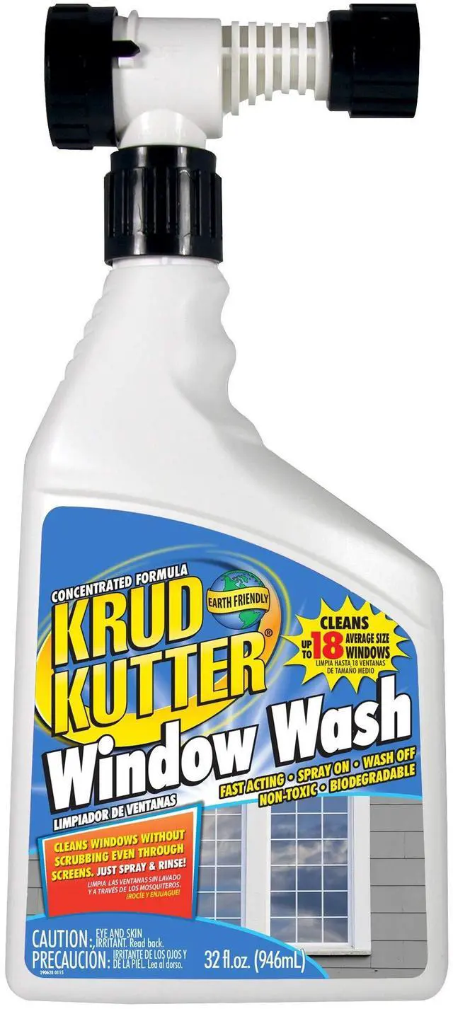 Main image of Window Wash Cleaner, 32 oz, Streak Free Glass Cleaner for Windows, Mirrors and Glass Surfaces, Removes Dirt, Dust and Grime, Indoor and Outdoor Use