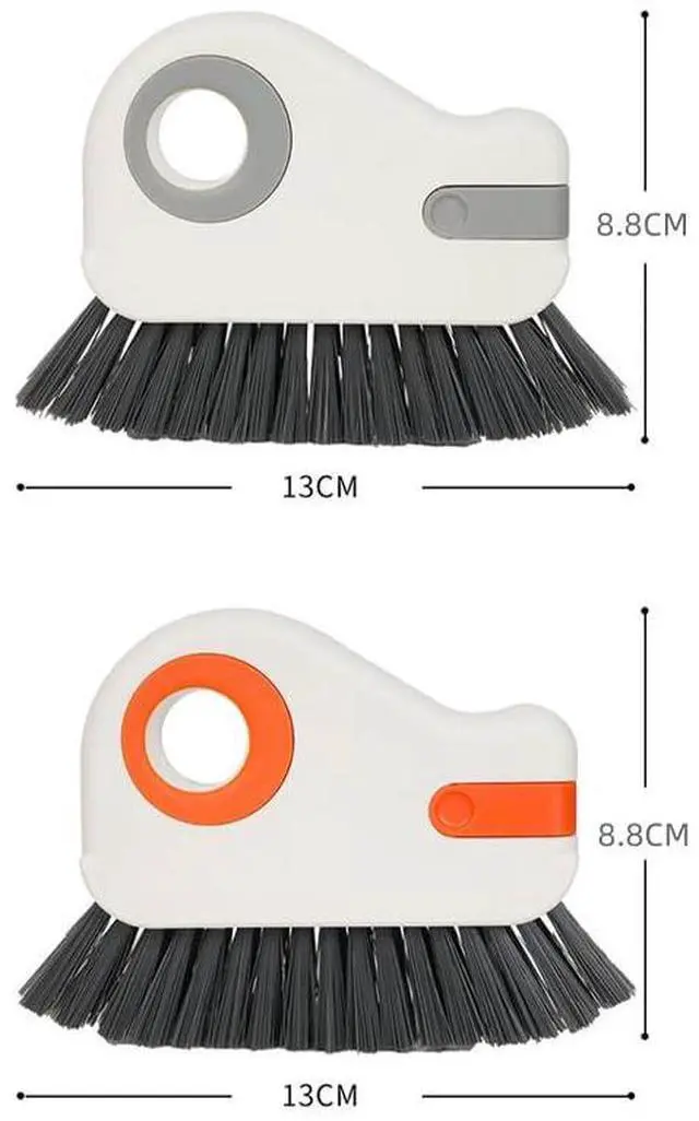 Alt view image 2 of 5 - 2 Pcs 2 in 1 Window Track Cleaner Tool,Crevice Cleaning Brush with Hidden Scraper, Efficient Window Sill Cleaner Tool,Sliding Door Track Cleane for Glass Door Grooves, Home Kitchen Bathroom Cleaning
