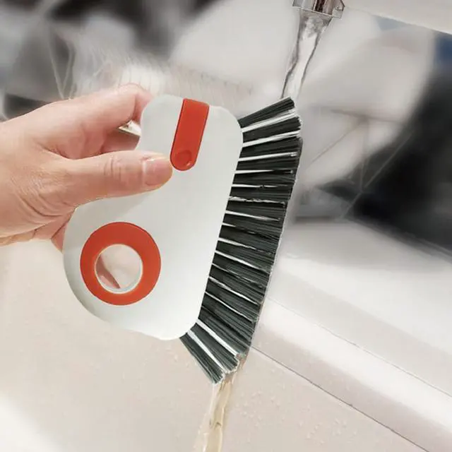 Alt view image 5 of 5 - 2 Pcs 2 in 1 Window Track Cleaner Tool,Crevice Cleaning Brush with Hidden Scraper, Efficient Window Sill Cleaner Tool,Sliding Door Track Cleane for Glass Door Grooves, Home Kitchen Bathroom Cleaning