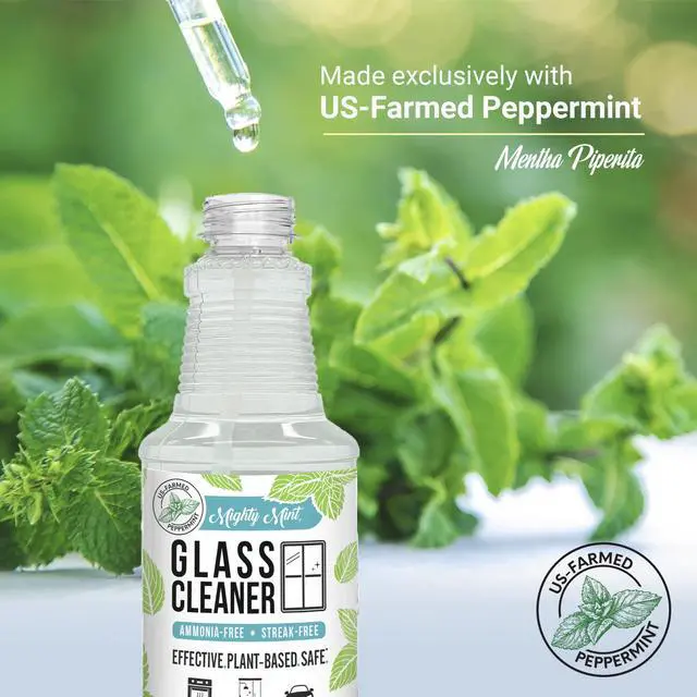 Alt view image 5 of 7 - Glass Cleaner, Ammonia-Free, Streak-Free Spray for Windows, Screens, Stovetop, Bathroom, Natural Peppermint Scent, 16oz