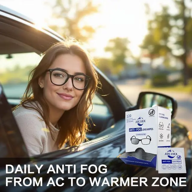 Alt view image 2 of 7 - Anti Fog Wipes for Glasses, 120 Count,Pre-Moistened Cleaning Wipes, Lens Cleaner Wipe for Eyeglasses,Sunglasses,Goggles,Screen,Phone,Individually Wrapped Eye Glasses Cleaner