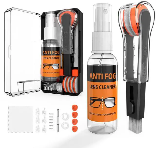 Main image of Glasses Cleaner,8 in 1 Glasses Cleaning Kit with 24H Anti Fog Eyeglass Cleaner Spray| Portable Glasses Cleaner Tool|Eye Glass Clean Cloths, Glasses Anti Slip with Soft Eyeglass Nose Pads & Ear Grip