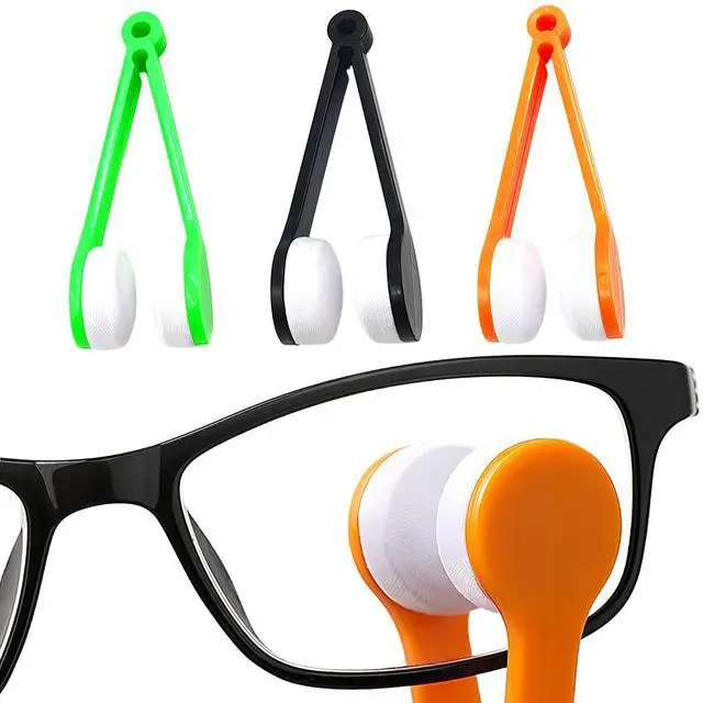 Main image of Sun Glasses Eyeglass Cleaning Soft Brush Tool Mini Microfiber Portable Sunglasses Spectacles Cleaner Cleaning Clip-3 Pieces