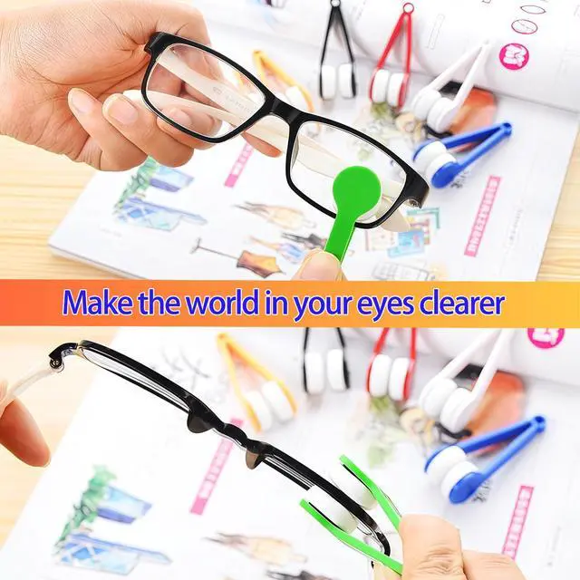 Alt view image 4 of 7 - Sun Glasses Eyeglass Cleaning Soft Brush Tool Mini Microfiber Portable Sunglasses Spectacles Cleaner Cleaning Clip-3 Pieces
