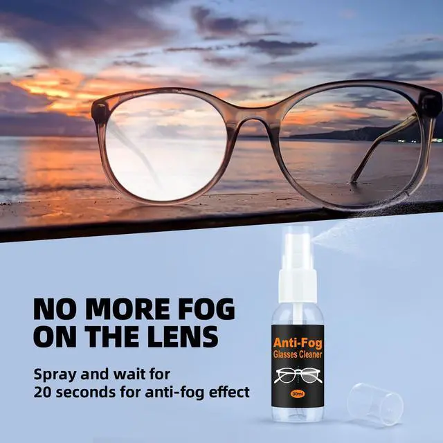 Alt view image 3 of 7 - Glasses Cleaner Eyeglass Cleaning Kit with 24H Anti Fog Spray for Glasses and Microfiber Cloth, Portable Eyeglass Cleaner Tool Lens Wipes Cleaning kit for Camera Lenses