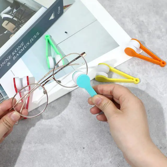 Alt view image 4 of 7 - 8 Pcs Eyeglass Cleaner, Mini Sun Glasses Eyeglass Microfiber Spectacles Cleaner Soft Brush Cleaning Tool, Eyeglass Cleaning Clip for Eyeglass, Sunglasses and Eye Glasses