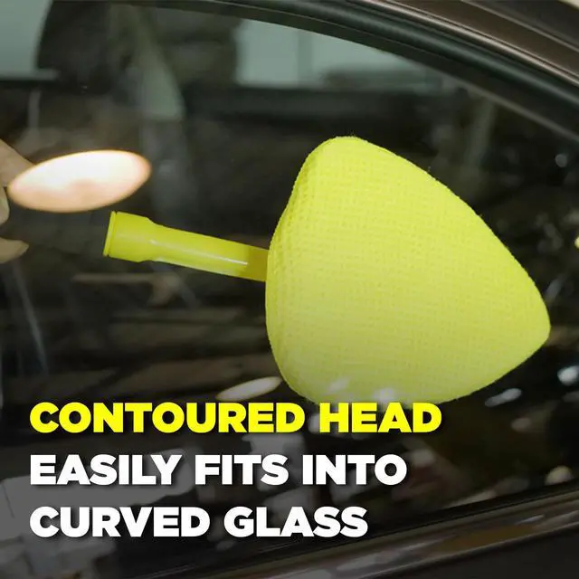 Alt view image 4 of 6 - 95160 Reach & Clean Windshield Cleaning Tool and Car Window Cleaner Tool for Interior and Exterior Auto Glass, Trucks, SUVs, RVs and Home Windows with 2 Microfiber Pads and Storage Bag