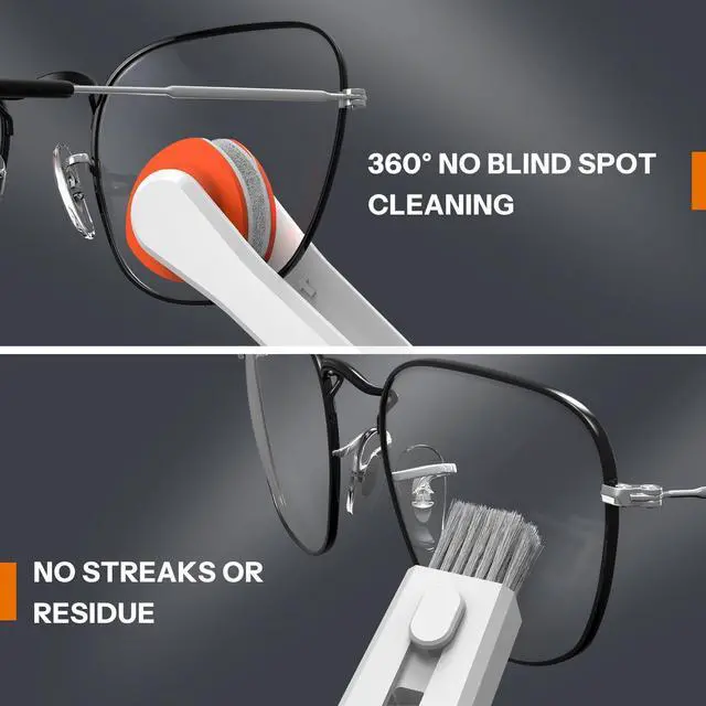 Alt view image 3 of 7 - Glasses Cleaner Kit,Eyeglass Repair Kit- Eyeglass Cleaner |24H Anti Fog Lens Cleaner Spray| Microfiber Cleaning Cloth|3 in 1 Screwdriver| 6 Silicone Eyeglass Nose Pads with Screws| 2 Glasses Ear Grip