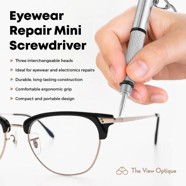 Alt view image 6 of 7 - Anti-Reflective Lens Cleaner & Repair Kit 0.4oz Glasses Cleaner Spray, Microfiber Cloth & Keychain Screwdriver in a Vinyl Snap Case for Eyeglasses, Sunglasses & Screens(3 Piece Set)