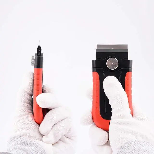 Alt view image 6 of 7 - Razor Blade Scraper Tool with Blade Storage Container, Glass Cooktop Stove Scraper with 10PCS Stainless Steel Blades for Glass Clean,Paint,Old Label,Decal Sticker,Adhesive Remover