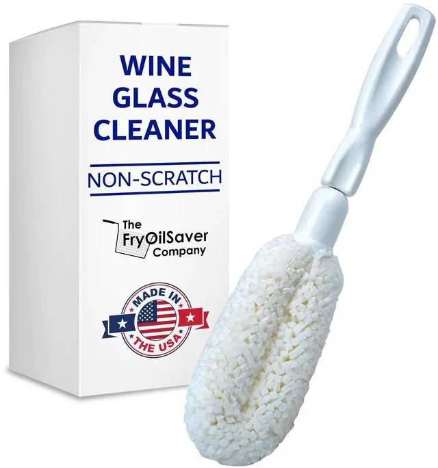 Main image of Flute and Stemware Wine Glass Cleaning Brush - Dishwasher Safe, Non-Scratch Flute Cleaner for Crystal Glasses, Champagne Glass, Goblet, Wine Decanter - for Bar & Restaurant by FryOilSaver - B61C